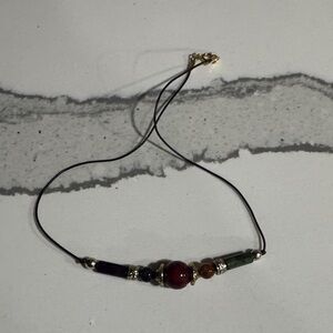 Rope and Multicolor Beaded Necklace